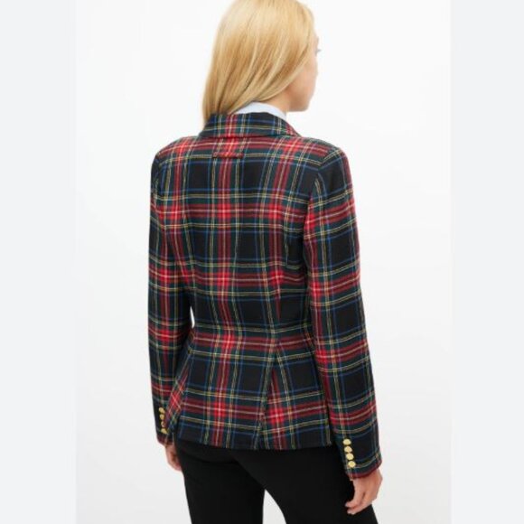 SMYTHE Patch Pocket Duchess Blazer, Plaid, Wool, sz 12 - Picture 11 of 12
